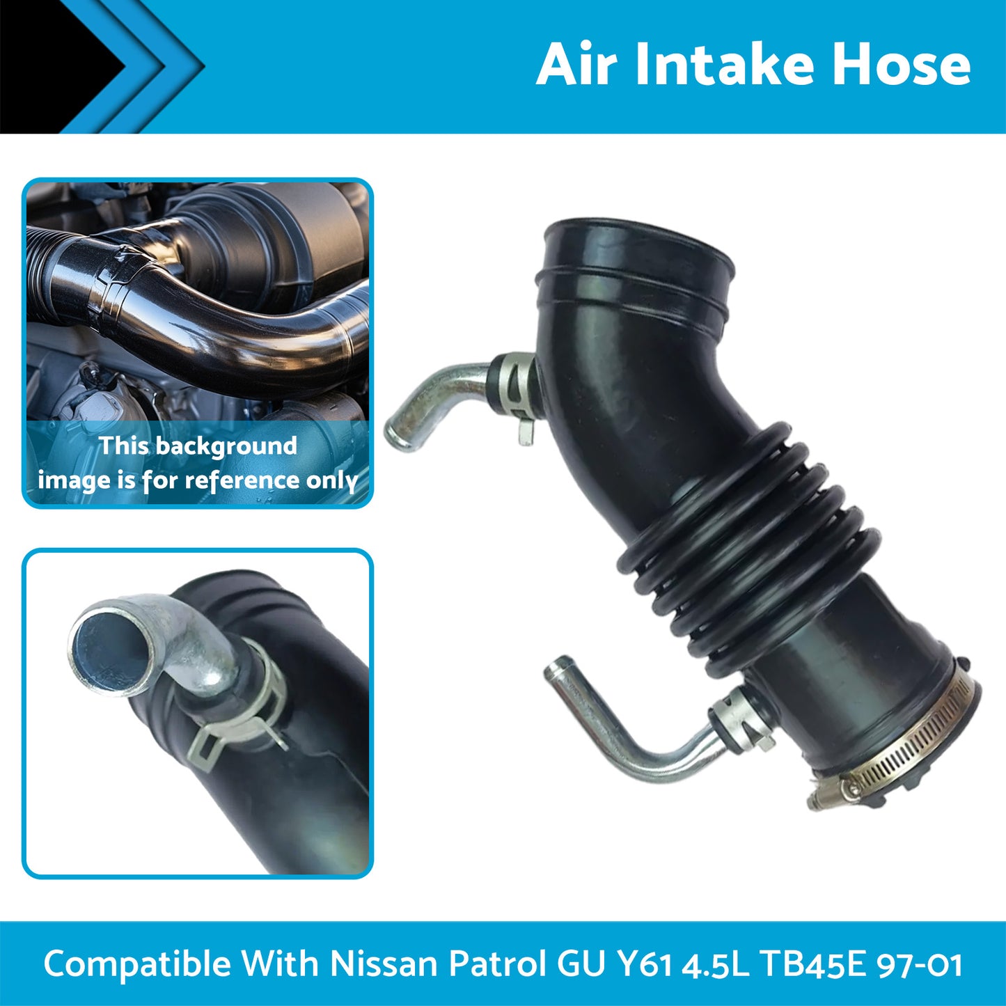 {{ Air Intake Hose Pipe Suitable For Nissan Patrol GU Y61 Petrol 4.5L TB45E 1997-01 }} - Buy Car Parts Online at {{ Kaka Auto Parts }}.