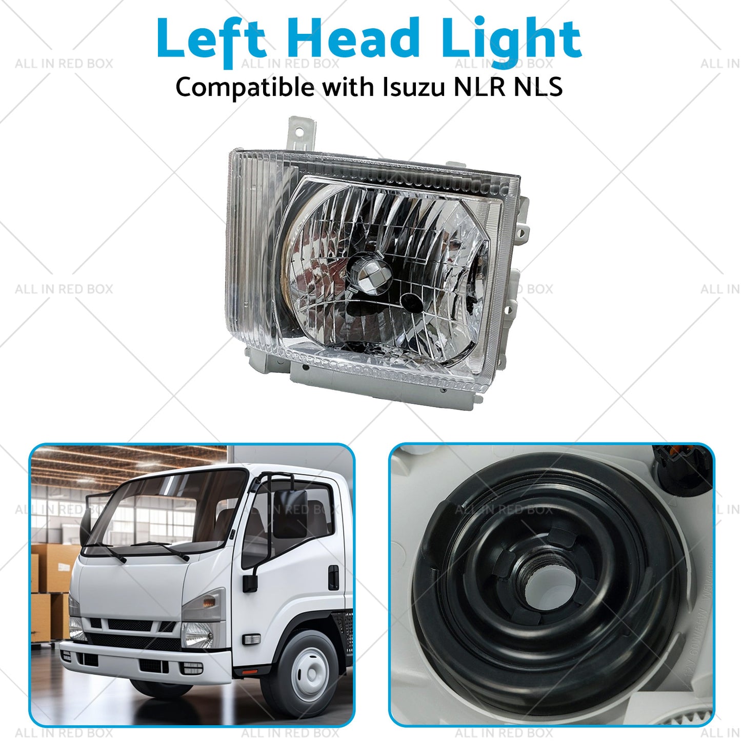 {{ LH Head Light Lamp Suitable for Isuzu NLR NLS NNR NPR NPS Truck 08-On }} - Buy Car Parts Online at {{ Kaka Auto Parts }}.