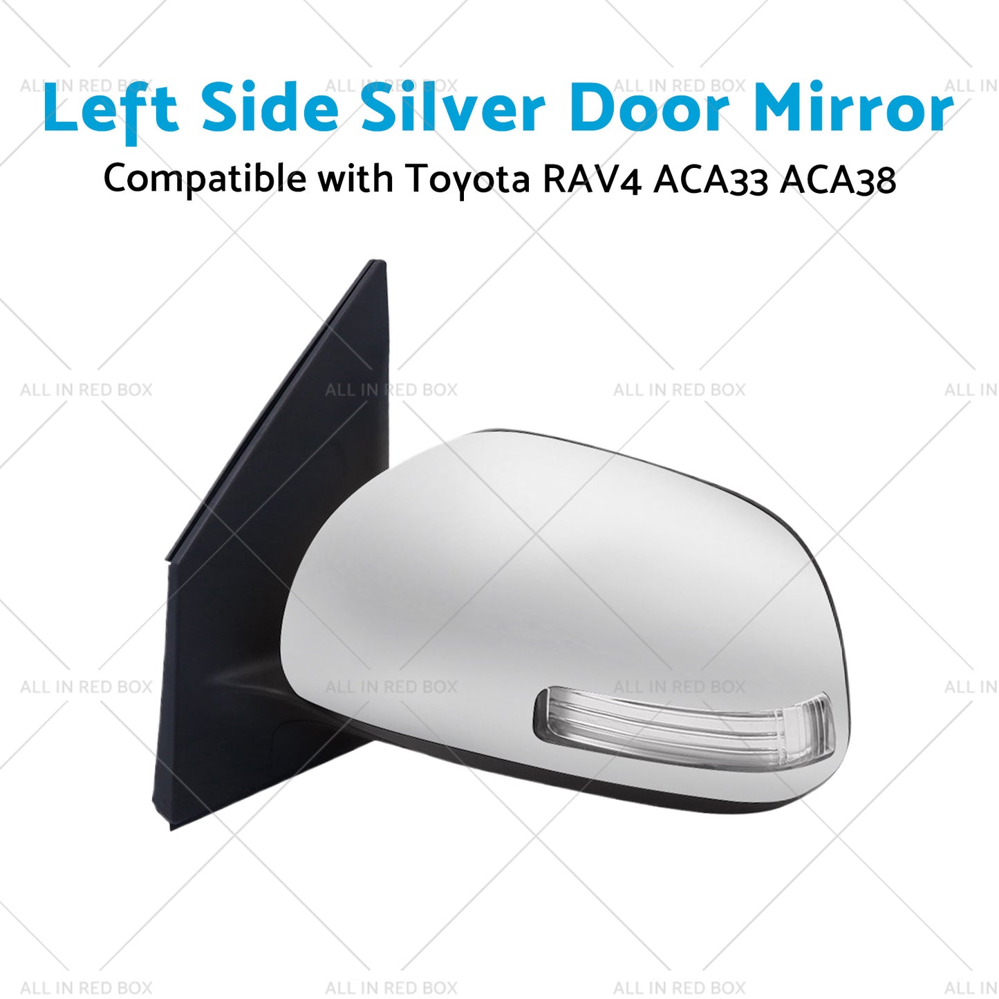 {{ 1x Left Side Silver Door Mirror Suitable for Toyota RAV4 ACA33 ACA38 2008-2012 }} - Buy Car Parts Online at {{ Kaka Auto Parts }}.