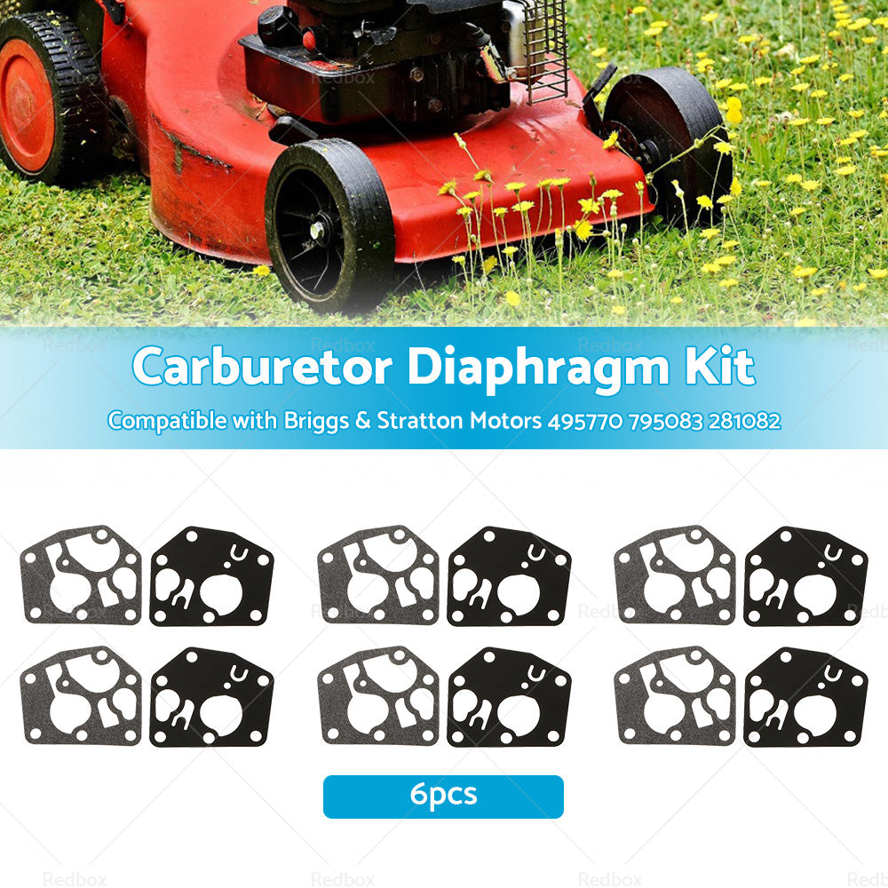 {{ 6x Carburetor Diaphragm Kit SuitableFor Briggs and Stratton Motors 495770 795083 }} - Buy Car Parts Online at {{ Kaka Auto Parts }}.