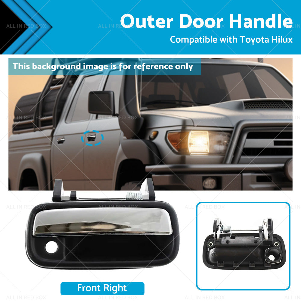 {{ Chrome Front Right Outer Door Handle Suitable For Toyota Hilux 1988-1997 }} - Buy Car Parts Online at {{ Kaka Auto Parts }}.