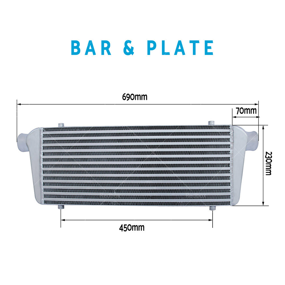 {{ Intercooler FMIC Universal 2. 25 inch Front Mount 550x230x65mm Core 57mm Inlet Outlet }} - Buy Car Parts Online at {{ Kaka Auto Parts }}.