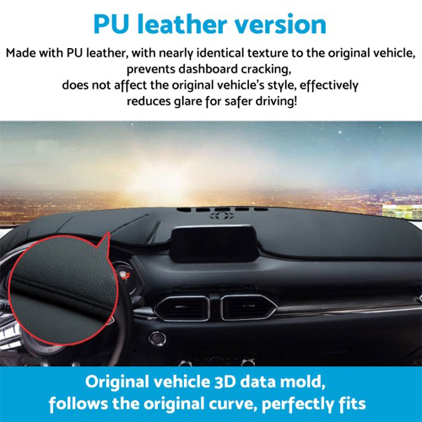 Non-Slip Dash Mat Microfiber Leather Suitable For GWM Cannon L Cannon CC 21-24