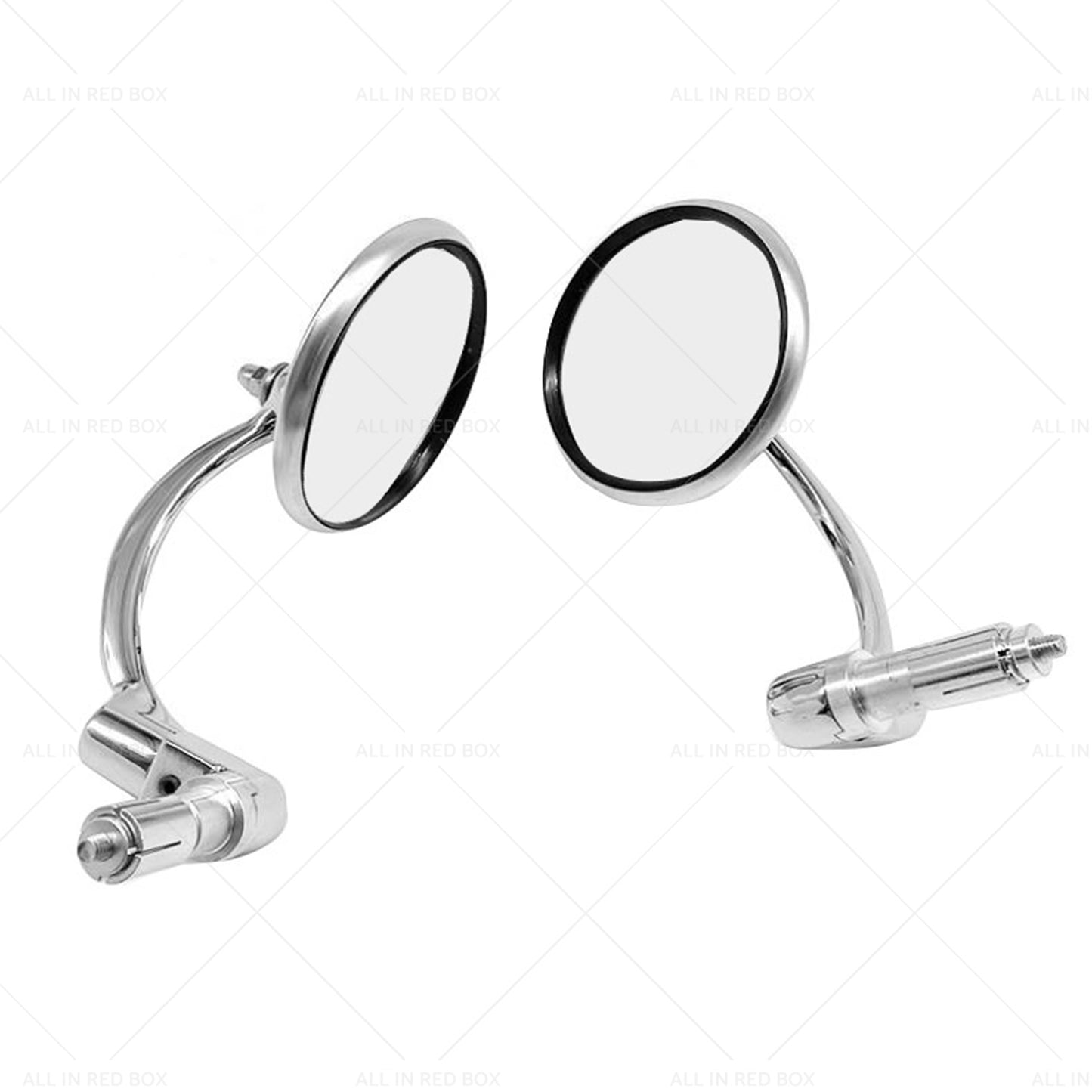 {{ Chrome Round Rearview Bar End Mirror Suitable for Motorcycle Chopper Racer }} - Buy Car Parts Online at {{ Kaka Auto Parts }}.