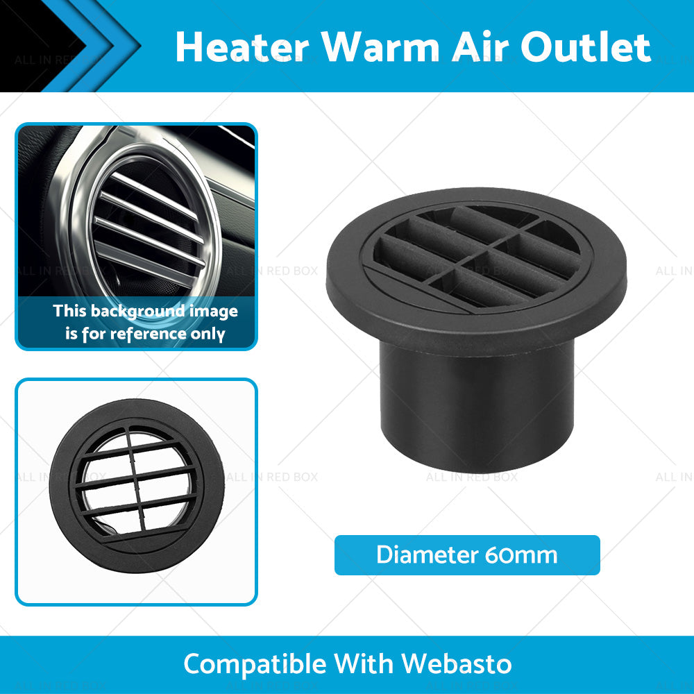 60mm,Diesel Heater Ducting Warm Air Vent Directional Outlet or Suitable For Webasto