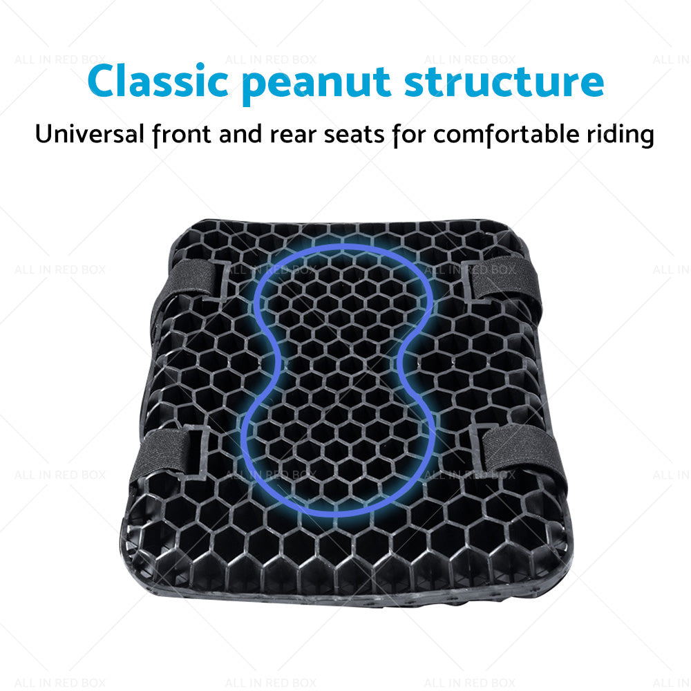 Motorcycle Seat Cushion Comfort Gel Pillow Pad Cover Motorbike Pressure Relief