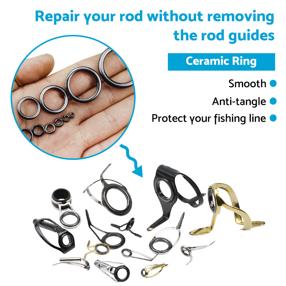 {{ 160Pcs 3. 7mm-30mm Ceramic Fishing Rod Guide Rings Wear Resistant Rod Repair Kit }} - Buy Car Parts Online at {{ Kaka Auto Parts }}.