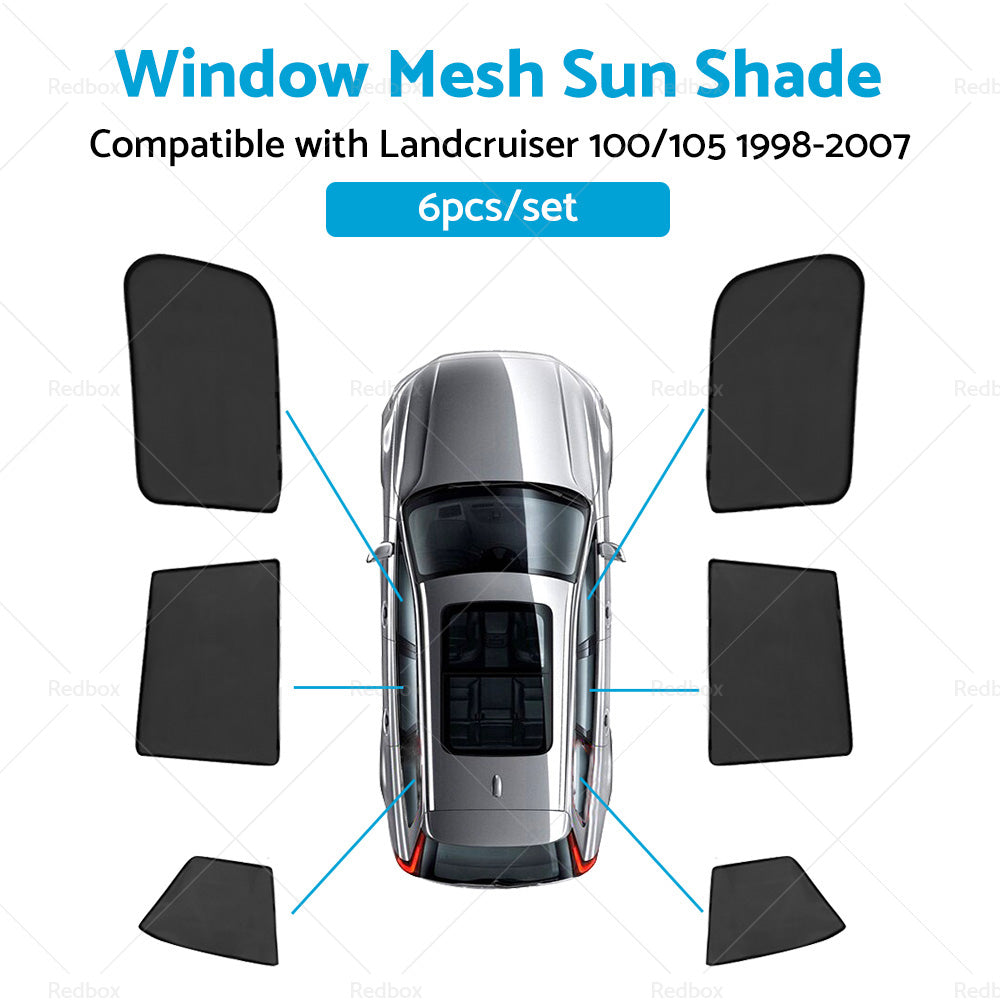 {{ 6x Foldable Window Mesh Sun Shade Suitable For Landcruiser 100 105 1998-2007 }} - Buy Car Parts Online at {{ Kaka Auto Parts }}.