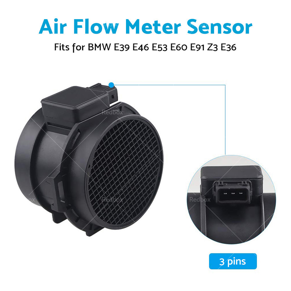 Air Flow Meter MAF Sensor Fit for BMW E36 E39 E46 E53 E60 E91 X5 Z3 5WK96132Z