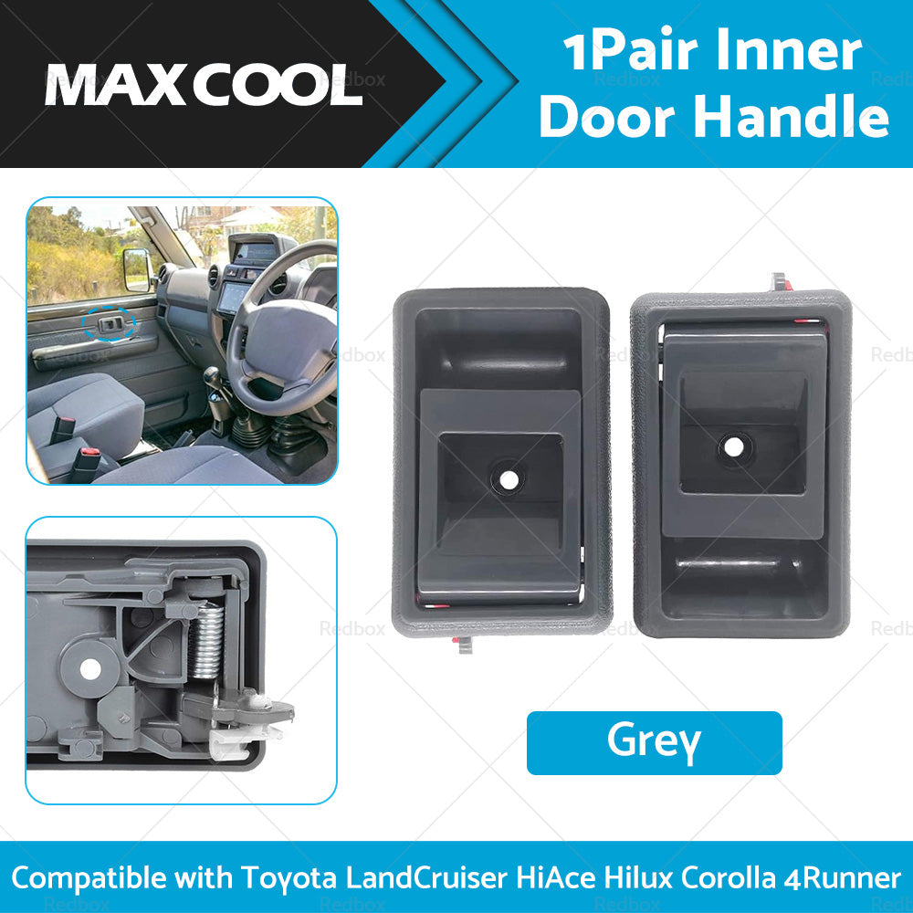 GREY Front or Rear PAIR Inner Door Handle Suitable For Toyota Landcruiser 75 78 79