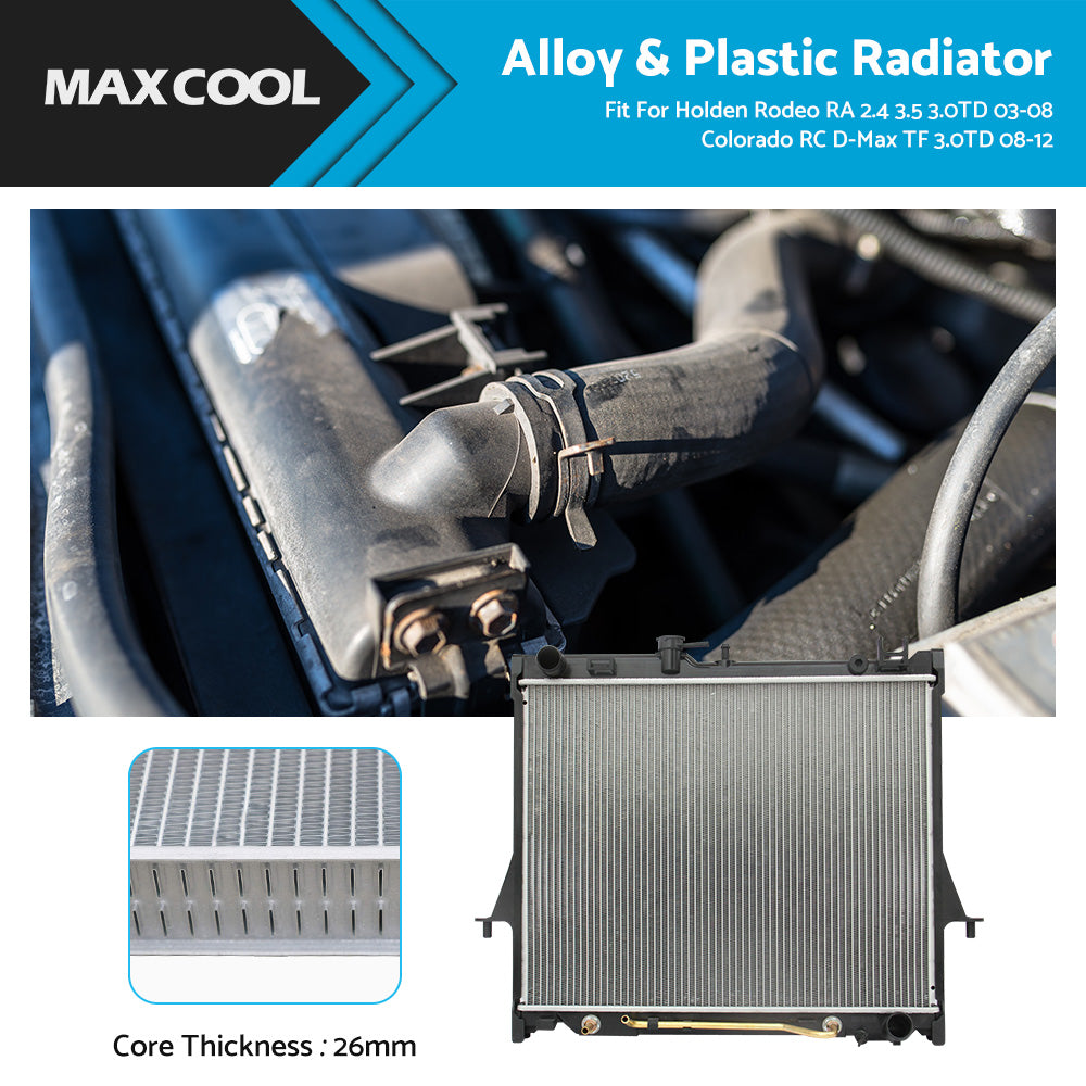 {{ RADIATOR for HOLDEN RODEO RA 3. 5L 3. 0TD COLORADO RC 3. 0TD D-MAX 3. 0 2007-2012 }} - Buy Car Parts Online at {{ Kaka Auto Parts }}.