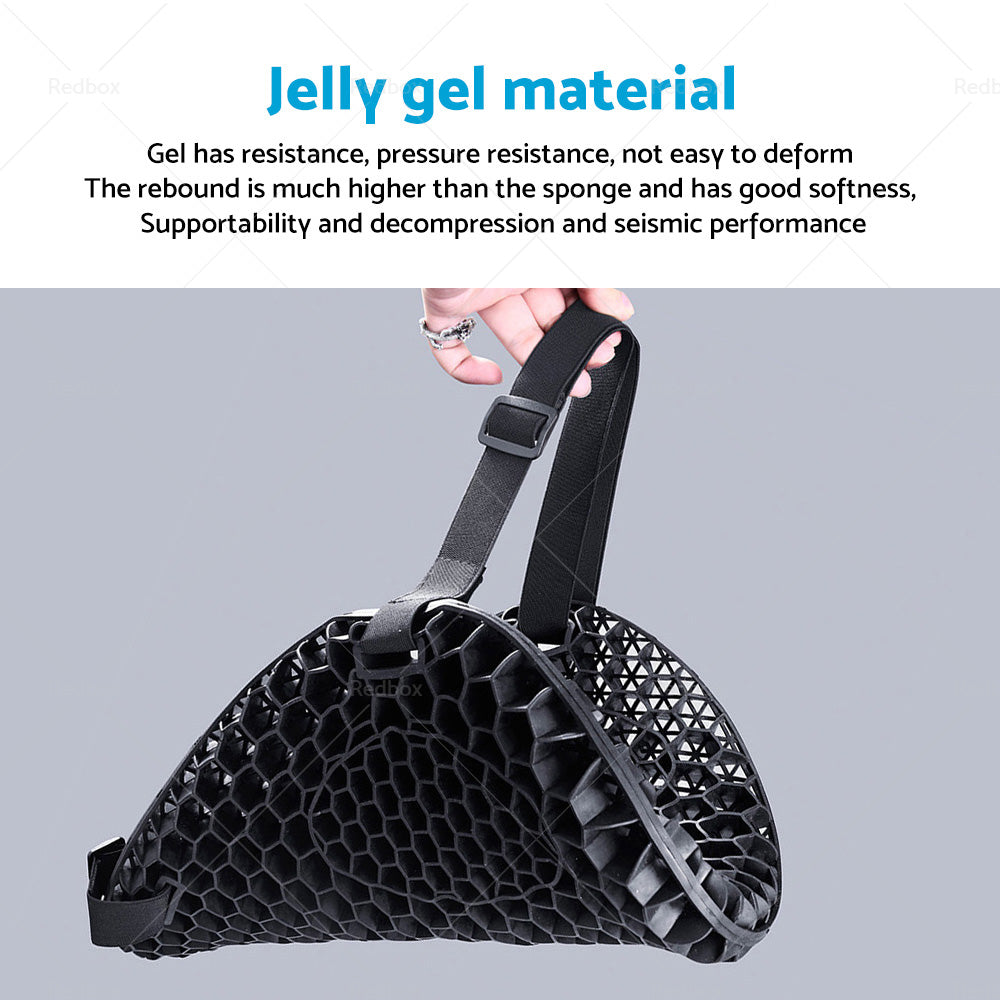 1x Motorcycle Comfort Gel Seat Cushion Pillow Pad Cover Pressure Relief w or sleeve