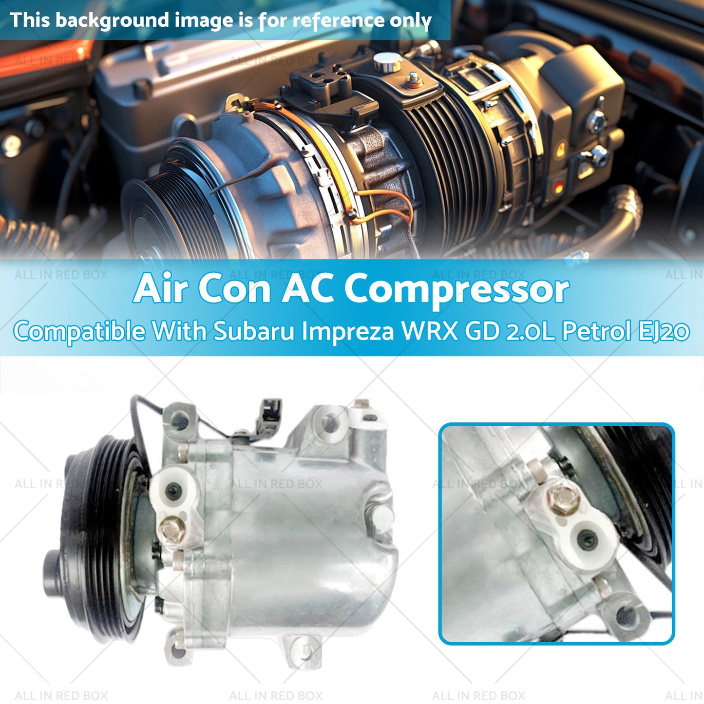 {{ Air Conditioning Compressor Suitable for Subaru Impreza WRX GD 2.0L Petrol EJ20 }} - Buy Car Parts Online at {{ Kaka Auto Parts }}.