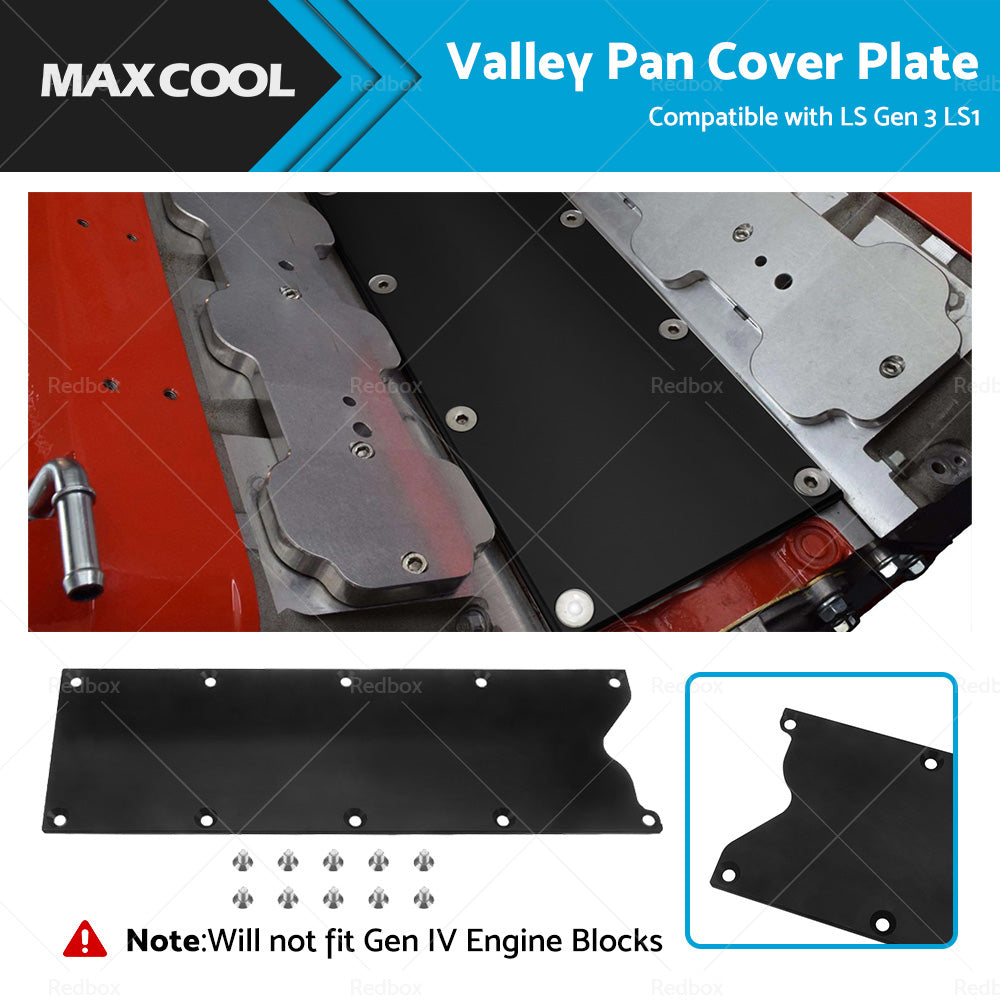 {{ Suitable For LS1 LS Gen 3 Billet Valley Pan Cover Low Plate Knock Sensor Delete }} - Buy Car Parts Online at {{ Kaka Auto Parts }}.