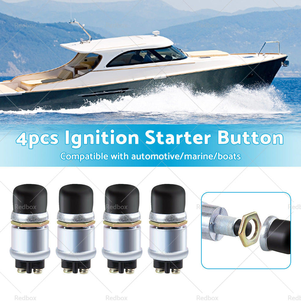 {{ 4PCS 12V Car Switch Push Button Ignition Track Engine Start Starter Heavy Duty }} - Buy Car Parts Online at {{ Kaka Auto Parts }}.