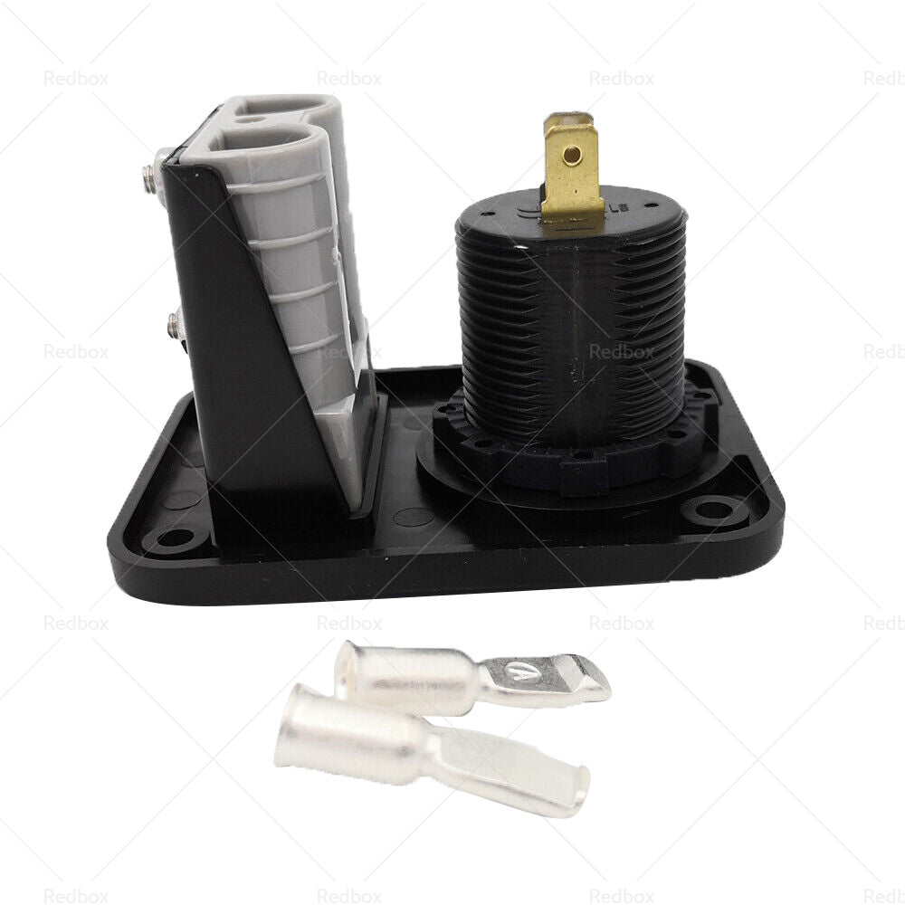 {{ 50 Amp Plug Dual USB Socket Flush Mount Recessed Plate QC 3. 0 3. 1A Port }} - Buy Car Parts Online at {{ Kaka Auto Parts }}.