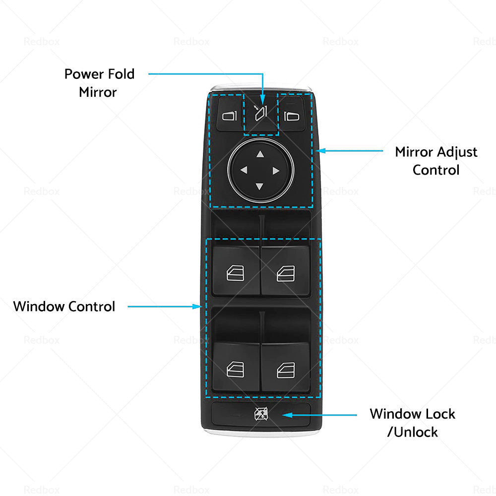 {{ A1669054400 Master Power Window Switch Suitable for Mercedes W176 W246 X166 W166 }} - Buy Car Parts Online at {{ Kaka Auto Parts }}.