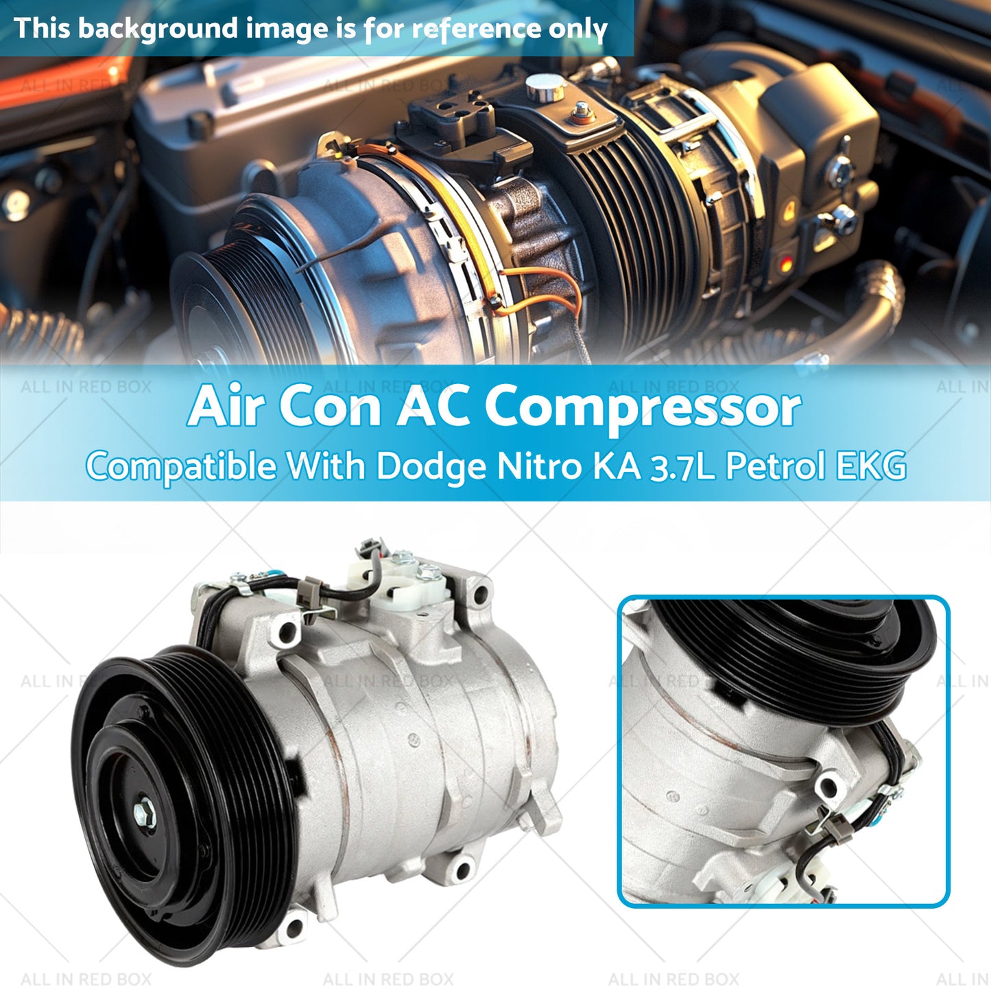 {{ Air Con AC Compressor Suitable for Honda Accord CM 2.4L K24A (08/2003 - 01/2008) }} - Buy Car Parts Online at {{ Kaka Auto Parts }}.