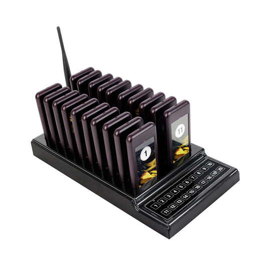 20 Restaurant Coaster Pager Guest Call Wireless Paging Queuing Calling System AU