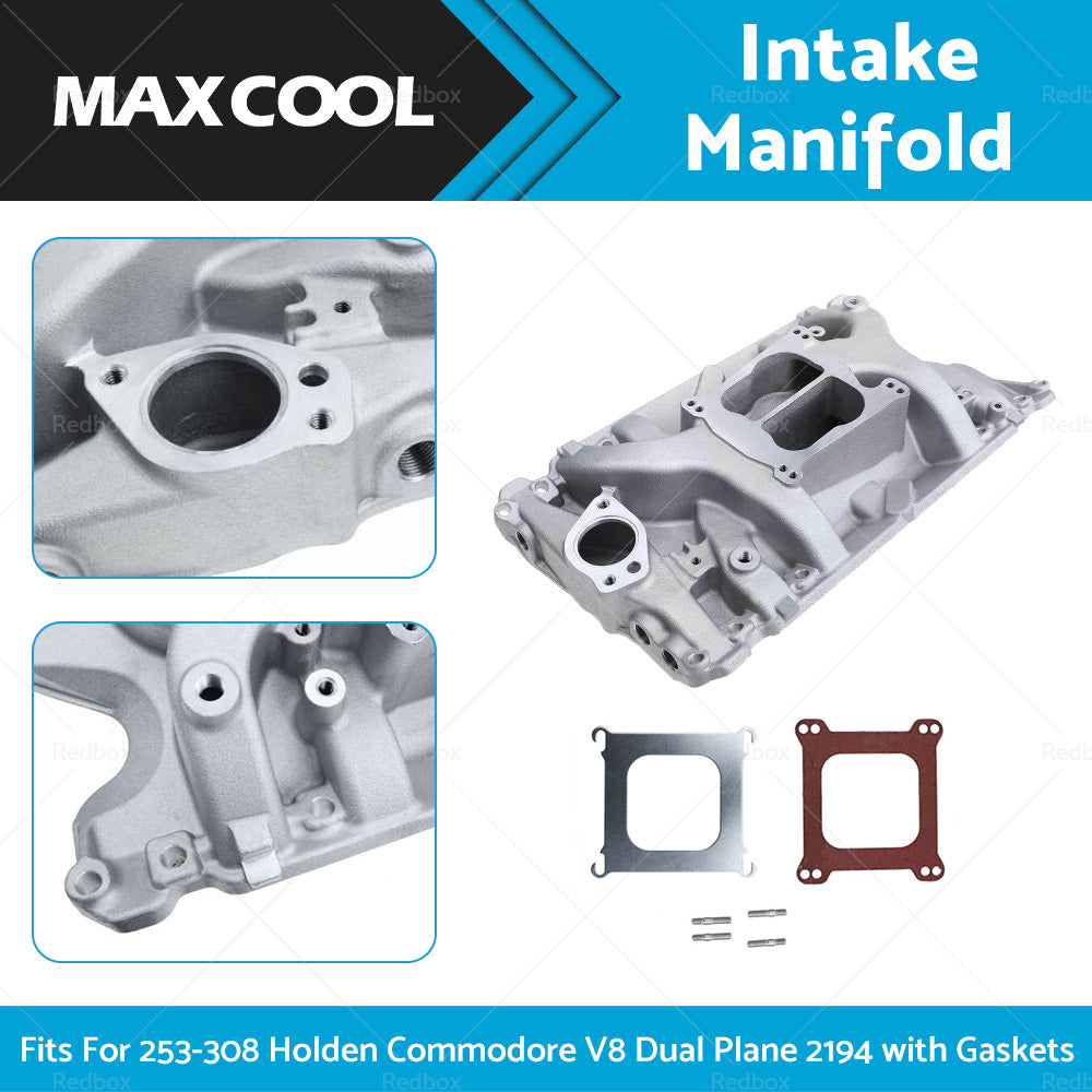 {{ Intake Manifold For 253-308 Holden Commodore V8 Dual Plane 2194 with Gaskets }} - Buy Car Parts Online at {{ Kaka Auto Parts }}.