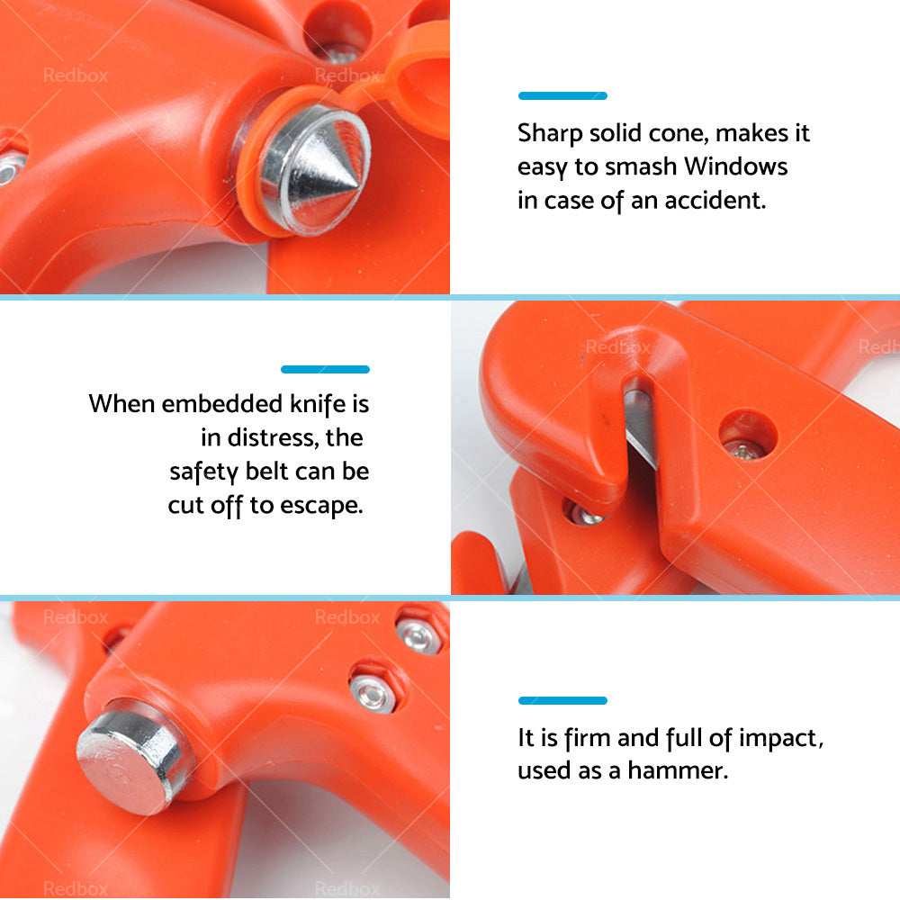 4x Emergency Safety Hammer Breaker Car Cutter Window Belt 2 in 1 Tool Bus Glass