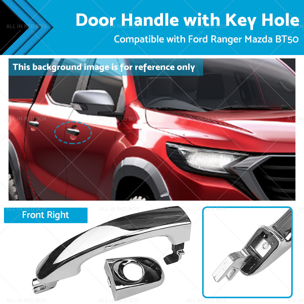 Front Right Door Handle Chrome Suitable for Ford Mazda Ranger BT-50 2012-2018