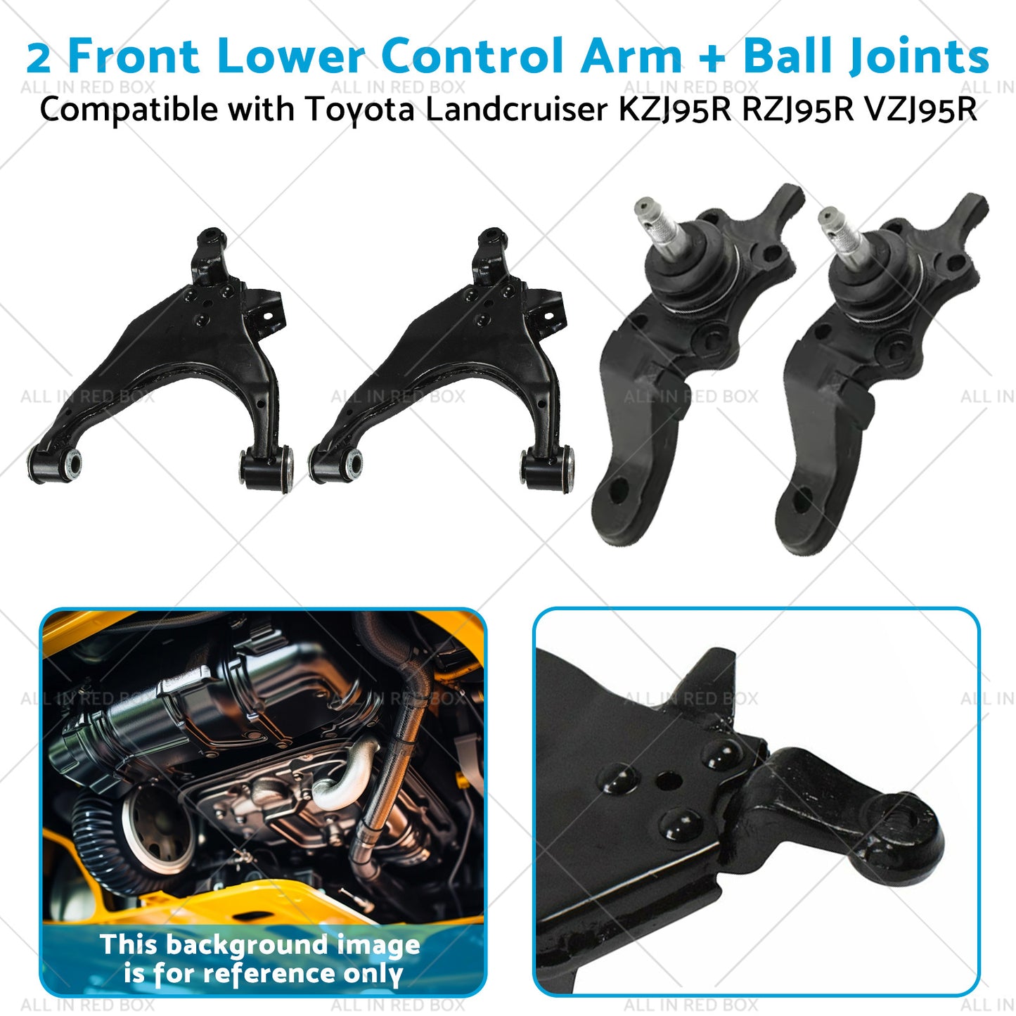 2 Lower Control ArmBall Joint Suitable for 96-03 Toyota Landcruiser KZJ95R