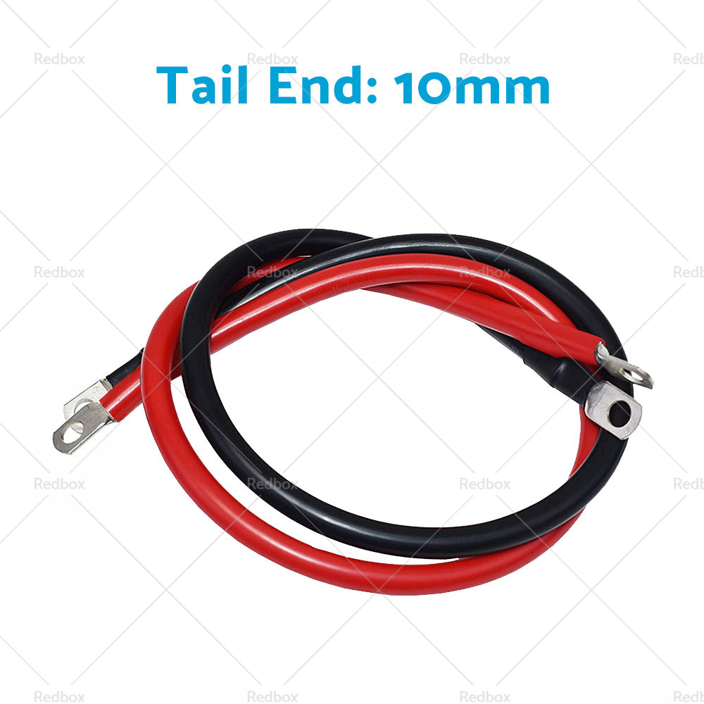 50cm 12V Battery joiner Connector Lead DC Wire 100 Amp Cable and lugs Red and Black