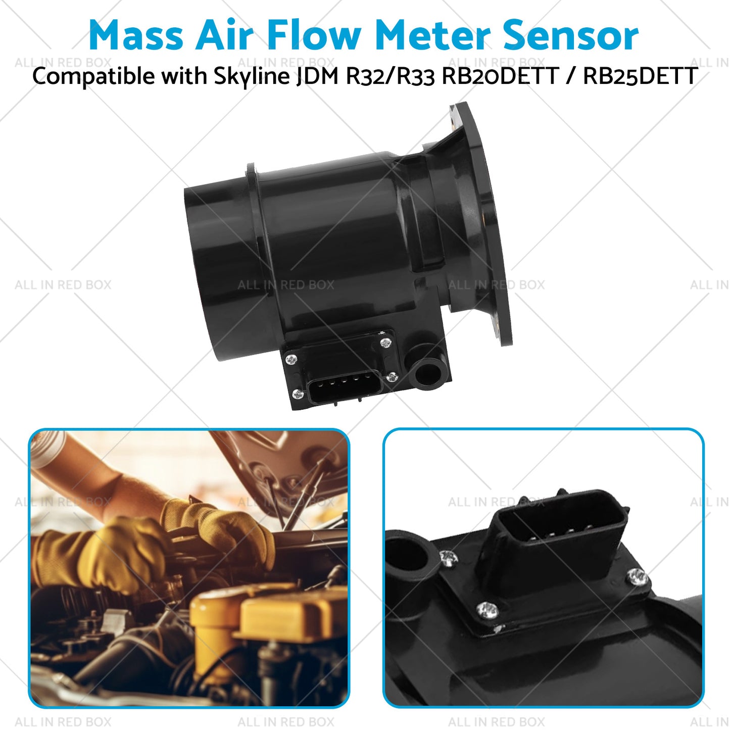 {{ 5Pin Mass Air Flow Meter Suitablefor R32 R33 S1 Skyline RB20DET RB25DET Series 1 }} - Buy Car Parts Online at {{ Kaka Auto Parts }}.