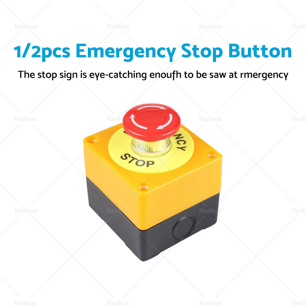 Emergency Stop Shut Off Push Buttons Switch 1NO 1NC e-stop Push Button AU
