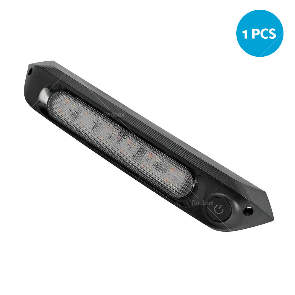 287MM DUAL LED BUG LIGHT 12 or 24V AWNING LIGHT AMBER or WHITE LIGHTS W or SWITCH