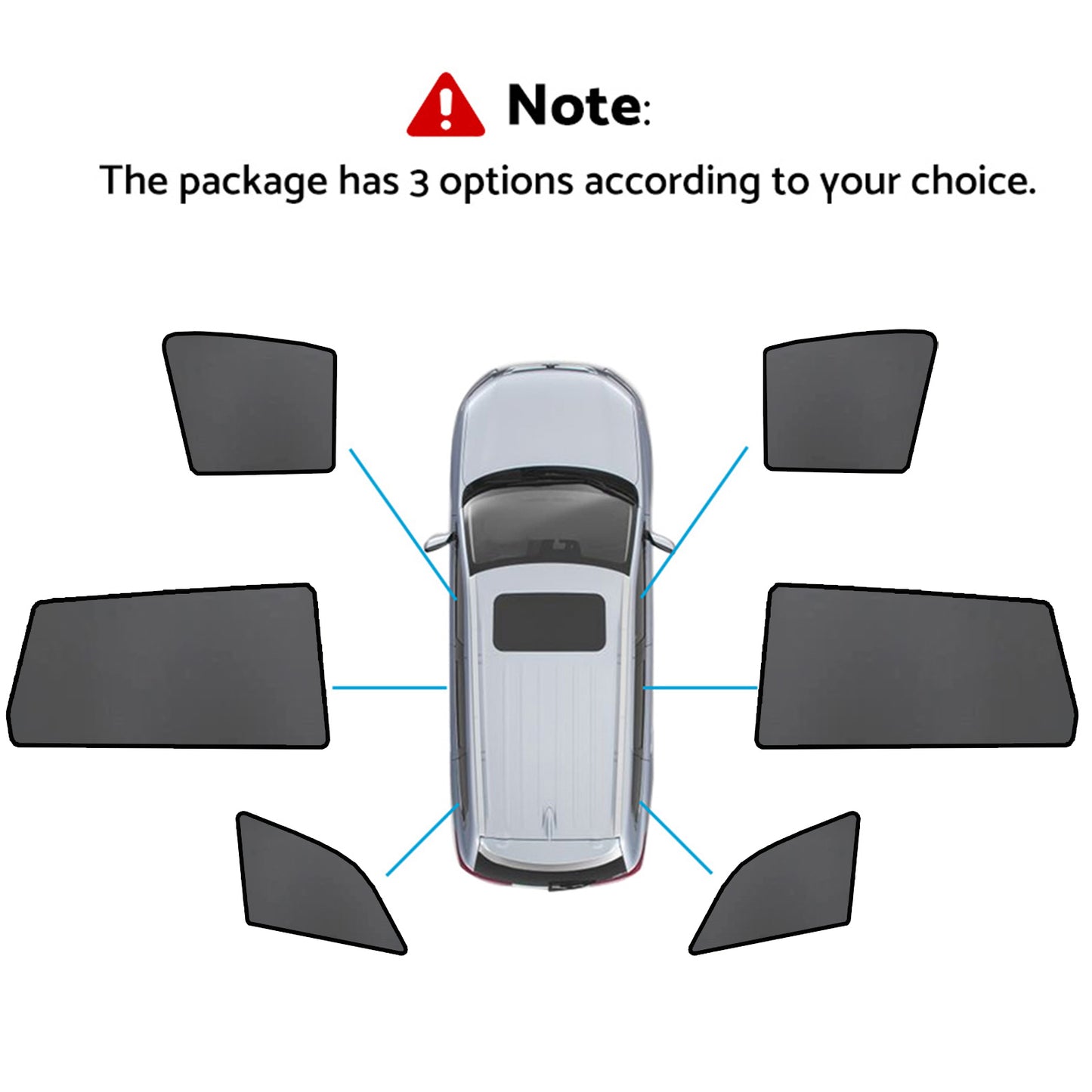 Magnetic Mesh Sun Blind Shades Suitable for Audi Q7 4LB 06-15 On Front/Rear