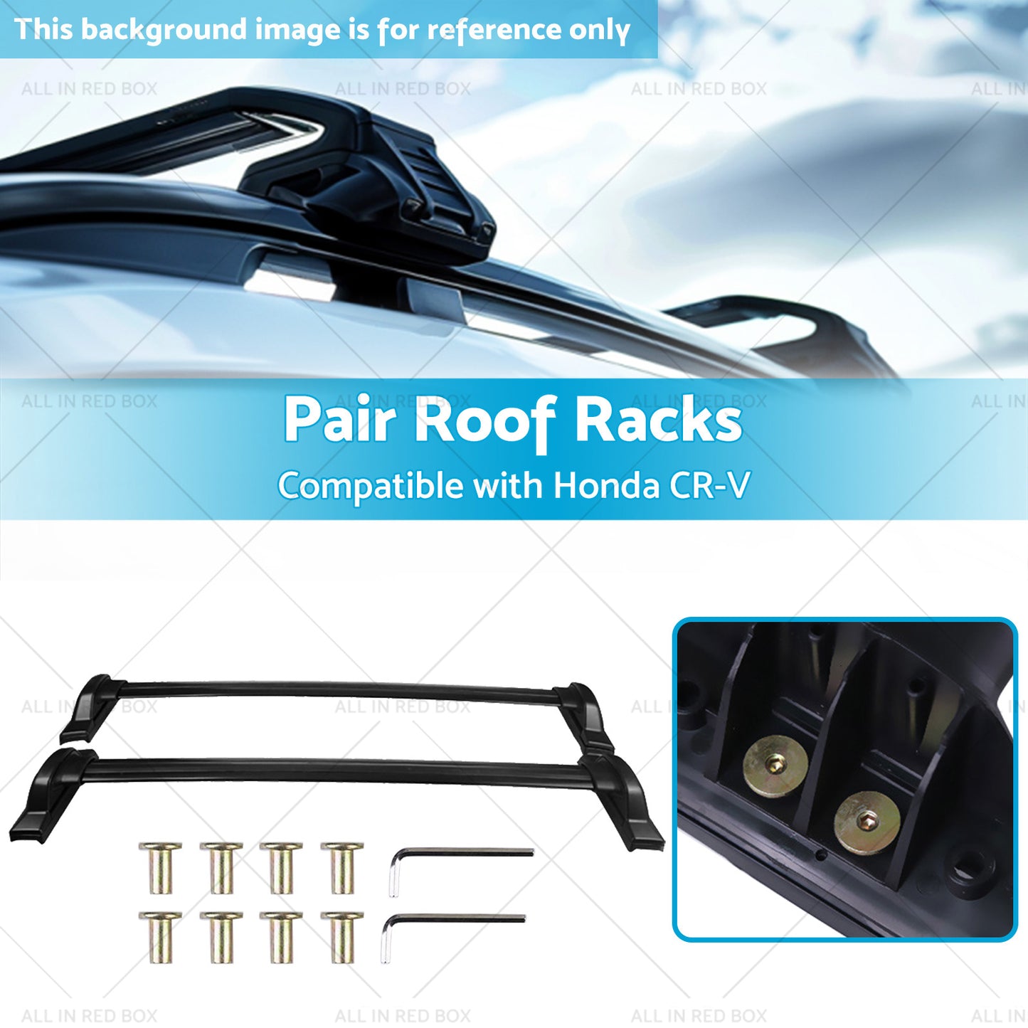 Pair Roof Rack or Cross Bars Suitable for Honda CRV 2007-2011 Aluminum Alloy