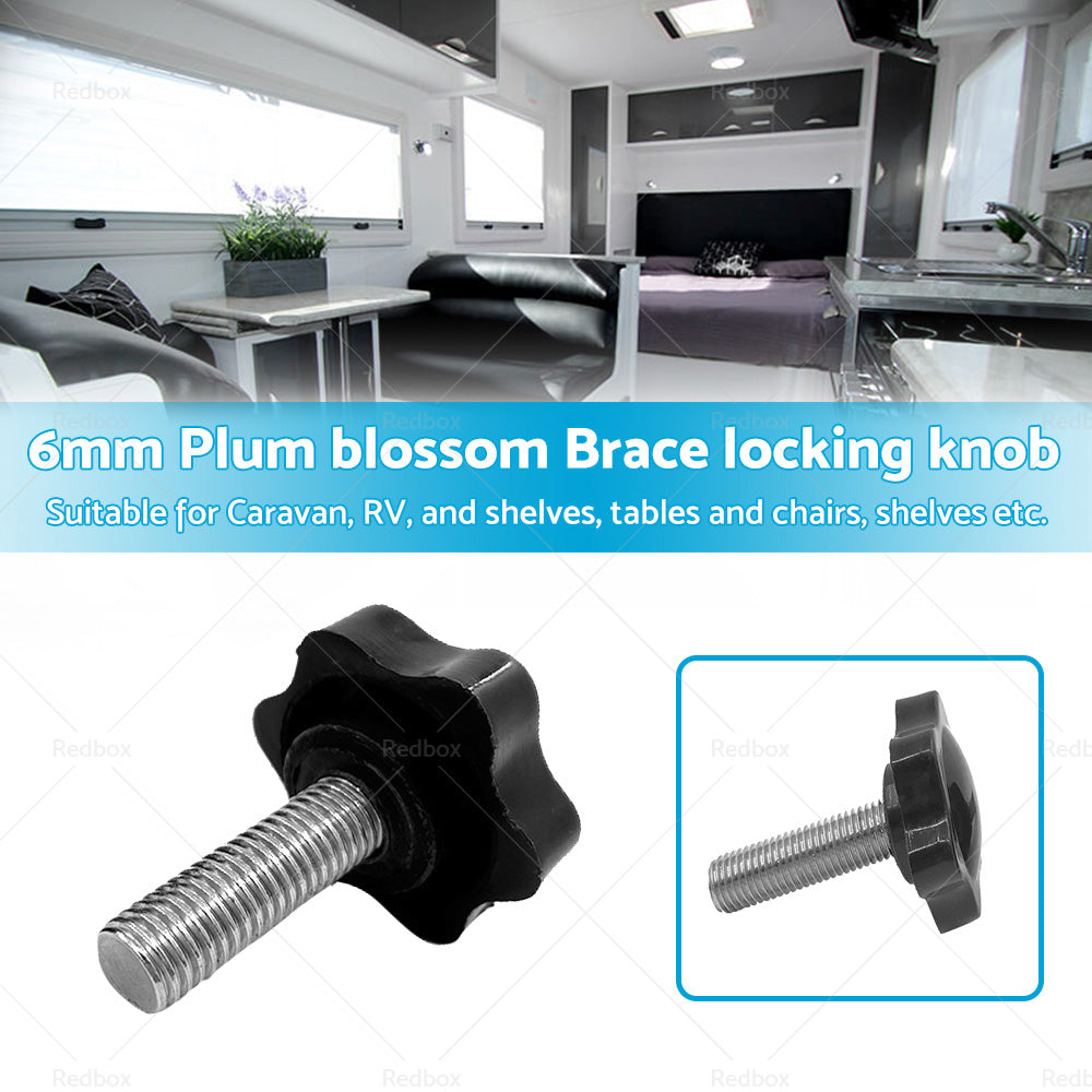 {{ Suitable For Caravan RV 6mm Plum Blossom 1X Carefree Awning Brace Locking Knob }} - Buy Car Parts Online at {{ Kaka Auto Parts }}.