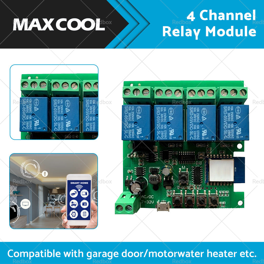 {{ WIFI Bluetooth-compatible AC DC 4 Channel Relay Module Development Board }} - Buy Car Parts Online at {{ Kaka Auto Parts }}.