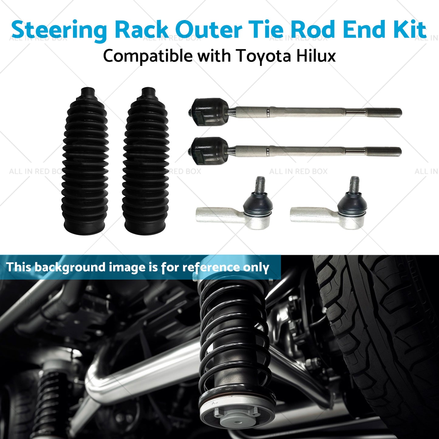 {{ 6PCS Inner Rack Tie Rod End Kit Suitablefor 05-15 Toyota Hilux 4WD GGN25R KUN26R }} - Buy Car Parts Online at {{ Kaka Auto Parts }}.