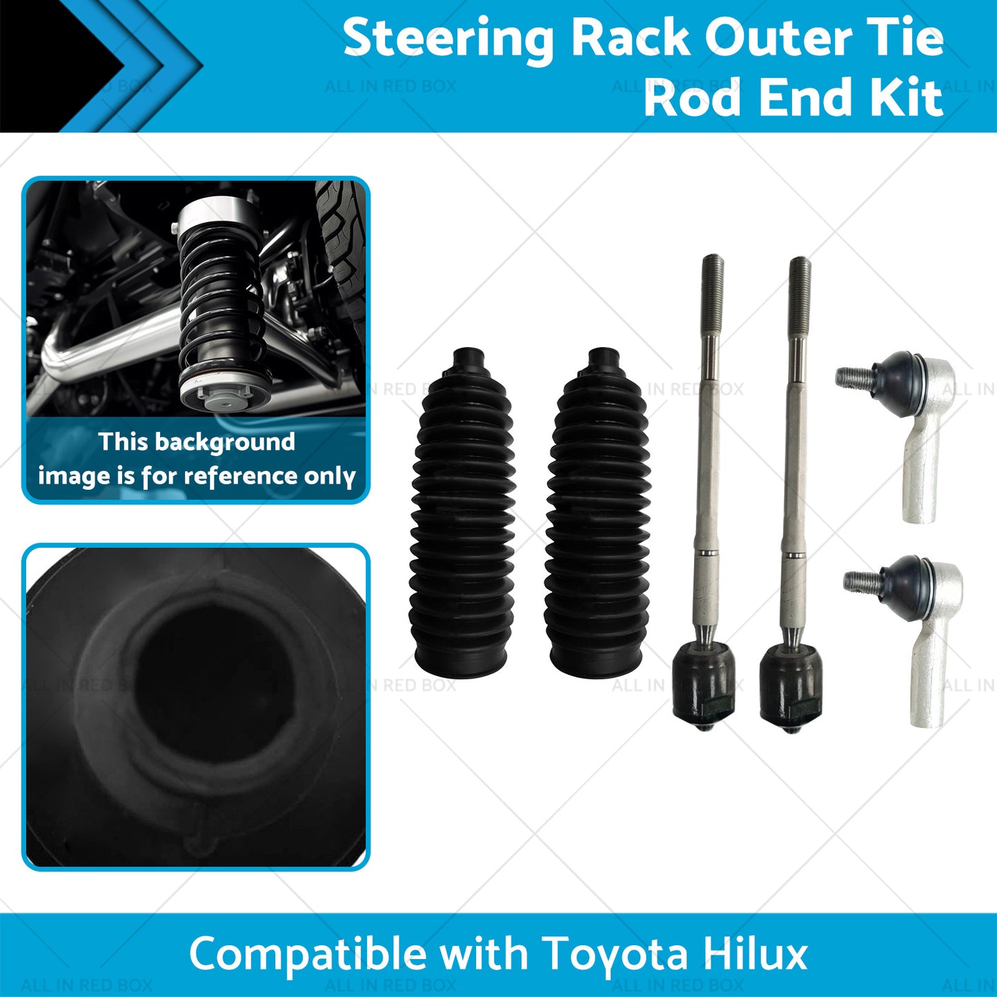 {{ 6PCS Inner Rack Tie Rod End Kit Suitablefor 05-15 Toyota Hilux 4WD GGN25R KUN26R }} - Buy Car Parts Online at {{ Kaka Auto Parts }}.