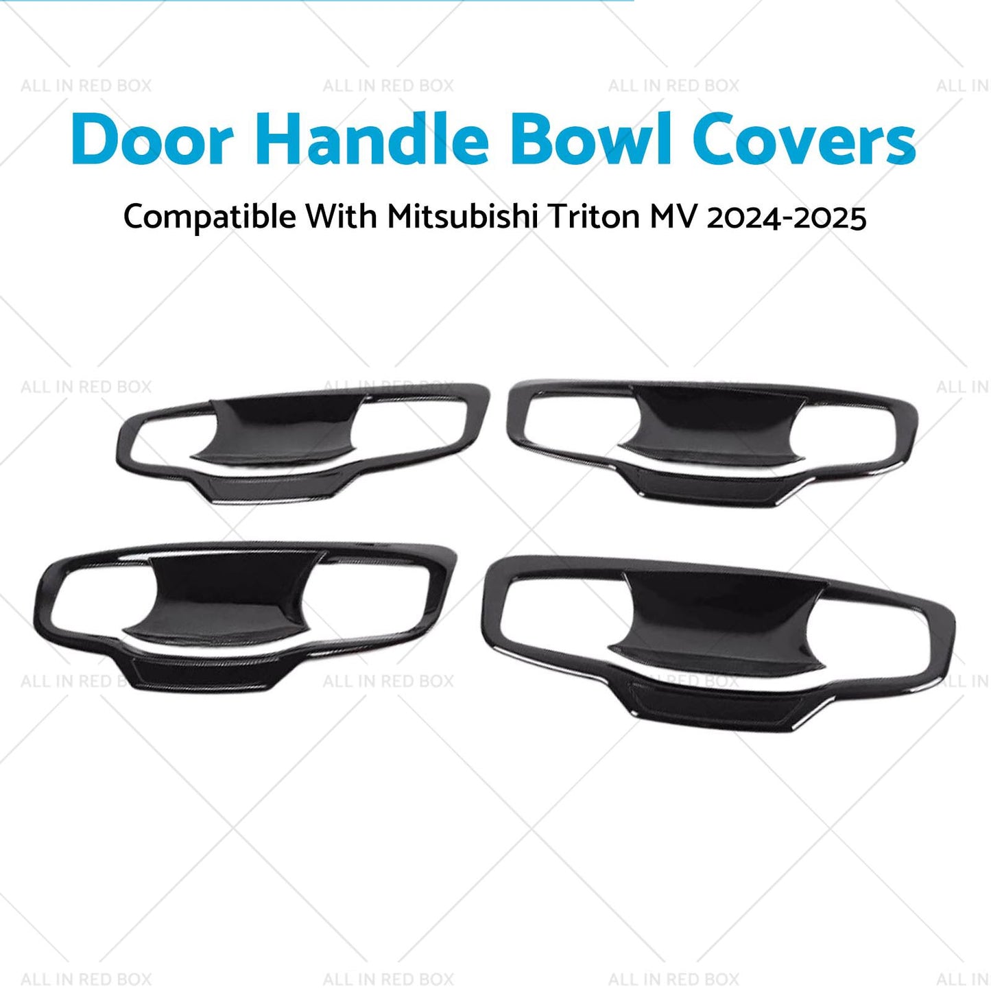 {{ Door Handle Bowl Cover Trim Gloss Black Suitable For Mitsubishi Triton MV 2024+ }} - Buy Car Parts Online at {{ Kaka Auto Parts }}.
