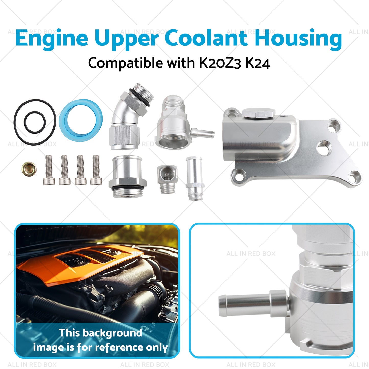 {{ Straight Elbow Filler Neck Hose Upper Coolant Housing Kit Suitablefor K20Z3 K24 }} - Buy Car Parts Online at {{ Kaka Auto Parts }}.