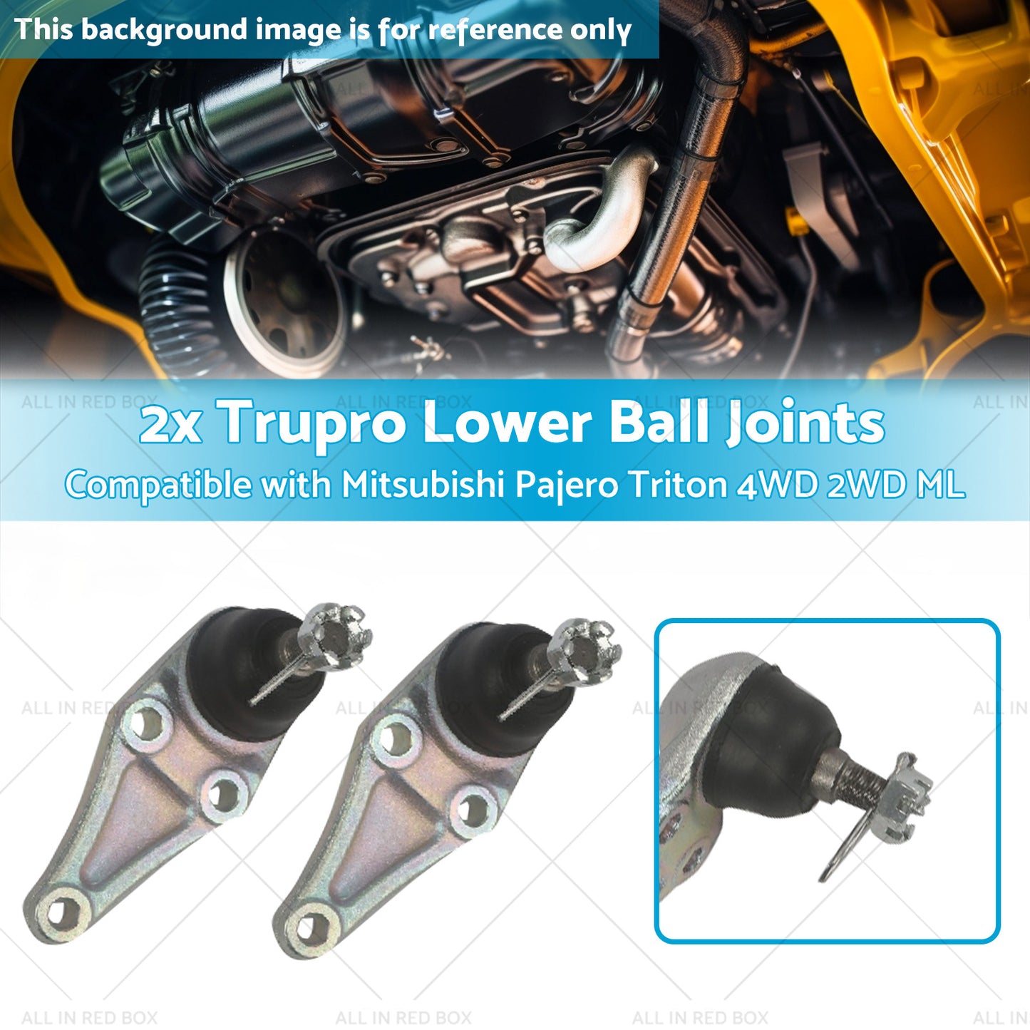 {{ 2x Trupro Lower Ball Joints Suitable for Mitsubishi Pajero Triton 4WD 2WD ML }} - Buy Car Parts Online at {{ Kaka Auto Parts }}.
