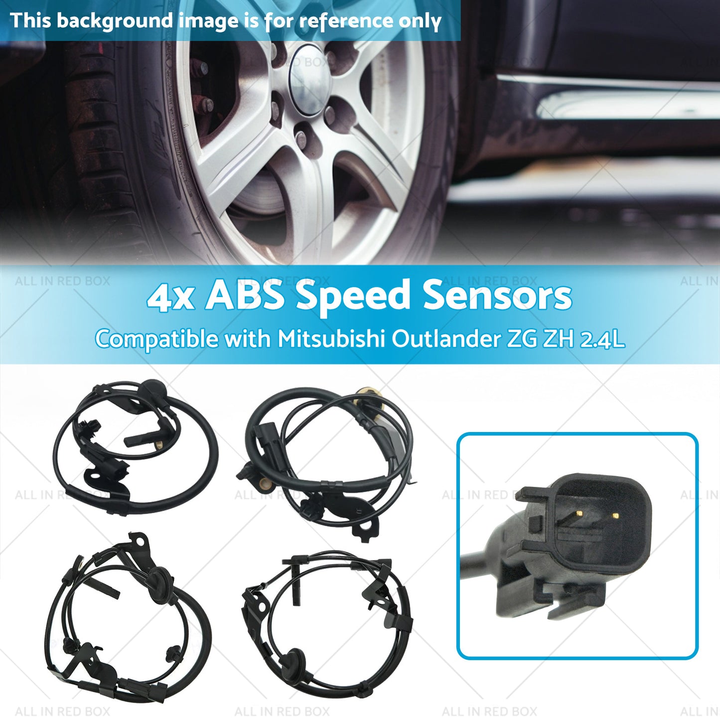 {{ 4670A576 4x ABS Speed Sensors Suitable for Mitsubishi Outlander ZG ZH 2. 4L 06-12 }} - Buy Car Parts Online at {{ Kaka Auto Parts }}.