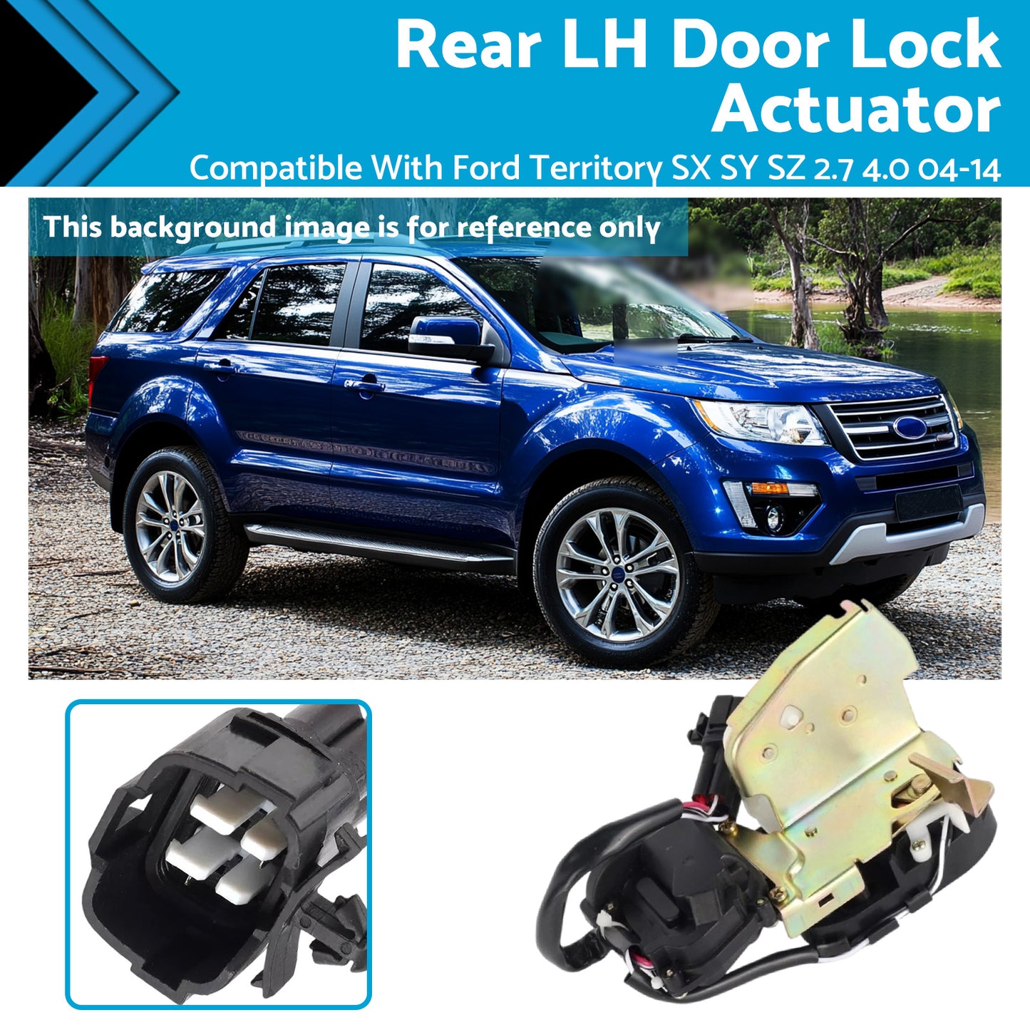{{ Door Lock Actuator Rear Left Suitable For Ford Territory SX SY SZ 2.7 4.0L 04-14 }} - Buy Car Parts Online at {{ Kaka Auto Parts }}.