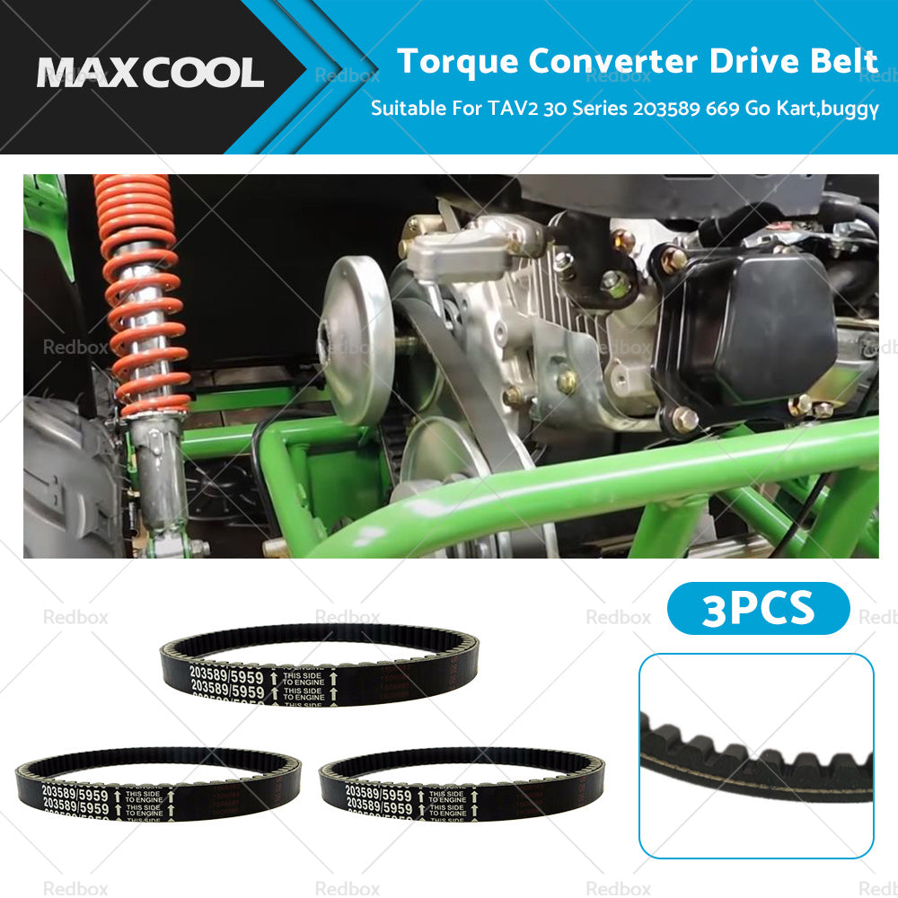 {{ 3x Drive Belt Suitable For 30 Series Comet TAV2 203589 manco 5959 Coleman KT196 }} - Buy Car Parts Online at {{ Kaka Auto Parts }}.