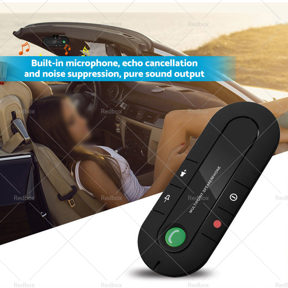 Bluetooth-compatible Handsfree Speaker MP3 Player Sun Visor Clip Car Charger
