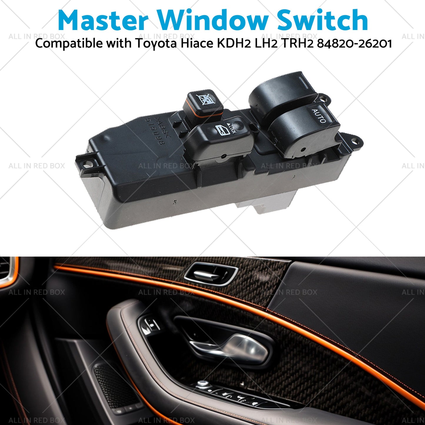 {{ 1x Master Window Switch Suitable For Toyota Hiace KDH2 84820-26201 }} - Buy Car Parts Online at {{ Kaka Auto Parts }}.