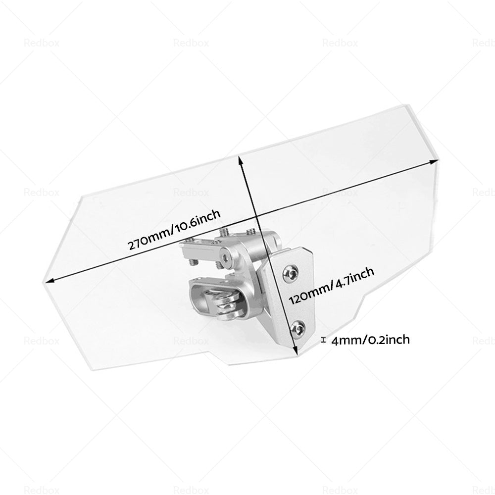 Motorcycle Windshield Extension Clip On Windscreen Screen Wind Deflector Spoiler