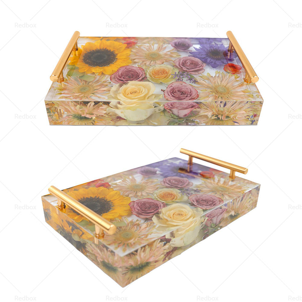 Silicone Epoxy Resin Casting Tray Mold 13. 5 inch Deep Rectangle Mold4 Coaster Mold