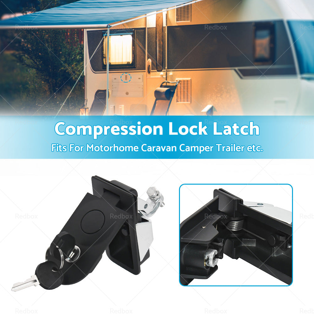 Compression Lock Latch Rounded End Tool Box For Caravan Camper Tradesman Trailer