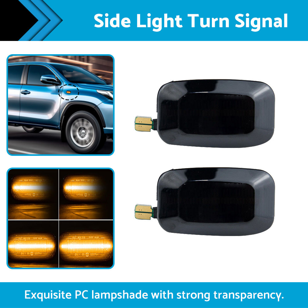 {{ Pair LED Side Indicator Flasher Light Suitable For Toyota Hilux sr5 vigo Corolla }} - Buy Car Parts Online at {{ Kaka Auto Parts }}.