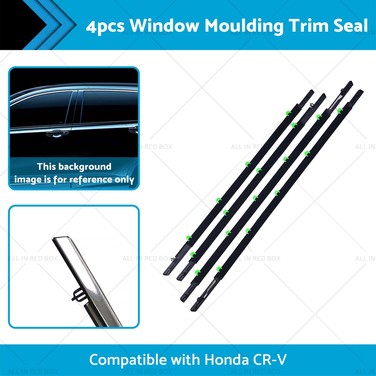 {{ 4pc Weatherstrip Door Belt Outer Suitable for Honda CR-V CRV SUV Facelift 12-17 }} - Buy Car Parts Online at {{ Kaka Auto Parts }}.